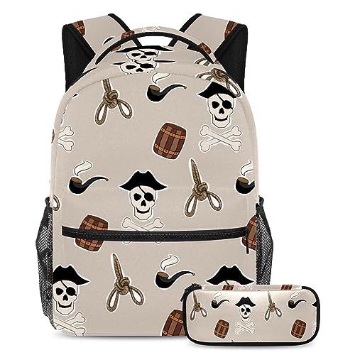 Cartables scolaires multicolores lot de 2 avec trousse assortie pour adolescents