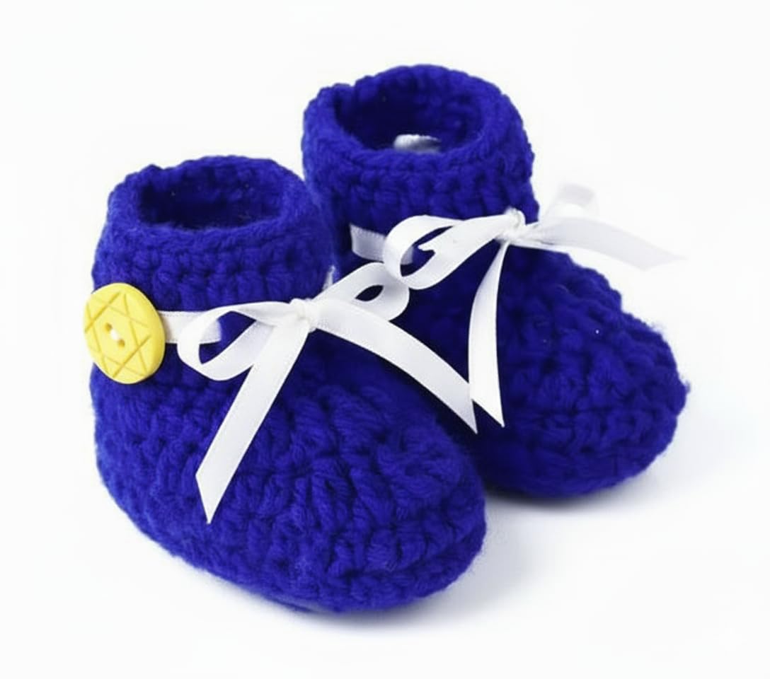 Woolen Kid's Booties crochet art for baby boy and baby girl, Beautiful infants Booties, Baby wool shoes, baby product, new born baby boot-image-42