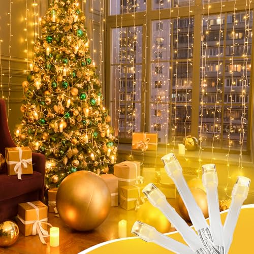 210 LEDs Warm White LED String Lights – 70FT Transparent Wire, Waterproof & Connectable Christmas Tree Lights for Indoor Outdoor Holiday Décor - Image 6