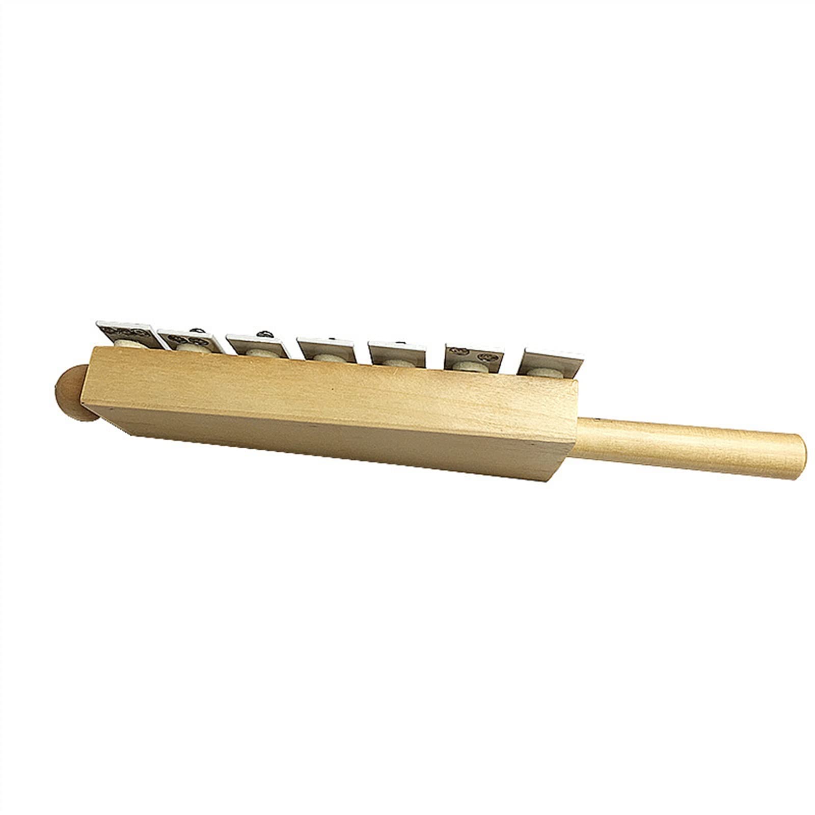 Percussão Musical Il Musicista Di Pianoforte Con Piastra In Alluminio A 7 Toni Batte Il Pianoforte Con Il Proprio Manico Di Legno Per Battere Il Pianoforte E Suonare Il Pianoforte Xilofoni