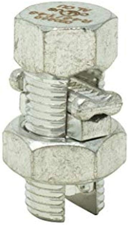 Southwire SB4-8CPDQ2, 2PK Split Bolt Connector, 4 STR - #8 SOL, Dual-Rated for use with Copper & Aluminum Conductors, 2 Pack, Gray, 2 Piece