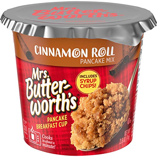 Mrs. Butterworth's Pancake Breakfast Cup, Cinnamon Roll Flavored Pancake Mix, 2.6 Oz #TOP1