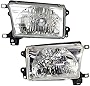 Evan-Fischer Headlight Set Compatible with 1999-2002 Toyota 4Runner Left Driver and Right Passenger Side Halogen With bulb(s)