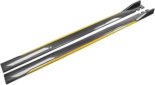 YPZJXQXQ Coche Faldones Laterales para Toyota Land Cruiser Prado 2000-2011,Escalones Laterales Coche Pedales,Diseño Divisor Basculante Extensión Accesorios,Yellow (Carbon Fiber)