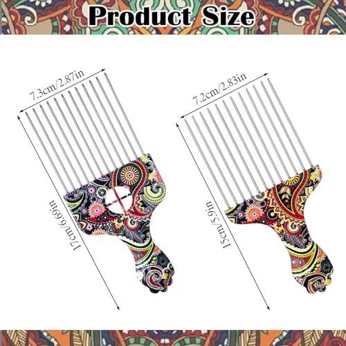 Peines profesionales Yuanchu 2 pack para cabello rizado miniatura 7
