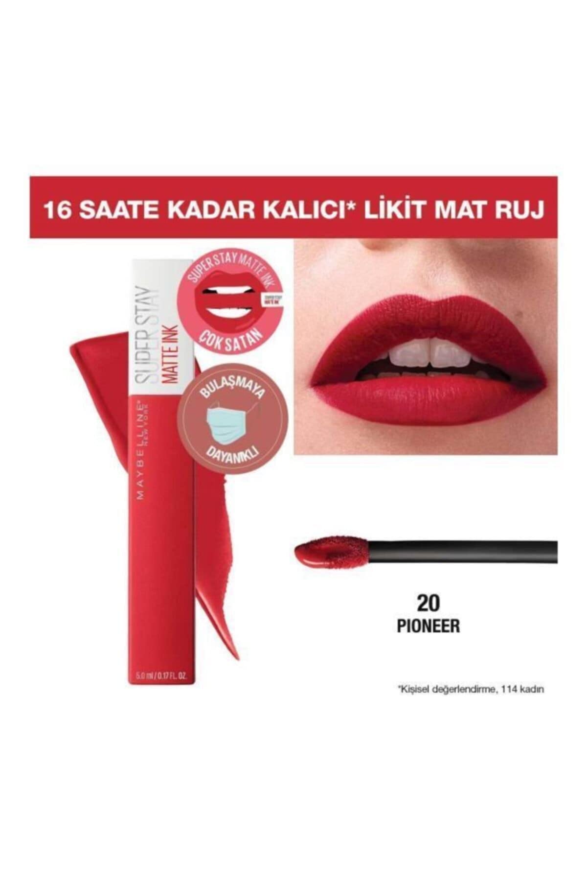 Maybelline New York Falsies Surreal Maskara & Mini Super Stay Matte Ink Likit Mat Ruj 20 Pioneer Makyaj Seti