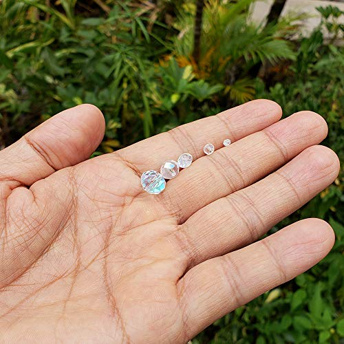 Image of Crystal AB Rondelle Glass Beads for Jewelry Making, Faceted Briolette Crytal Spacer Beads for Bracelet Necklace Earring (2mm 4mm 6mm 8mm 10mm Mixed Sizes, 1000pcs)