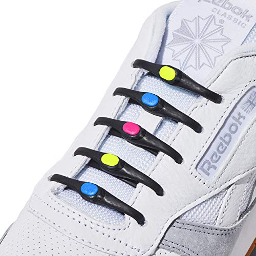 HICKIES Tie-Free Laces (2.0 New), Black Multicolor, One Size2