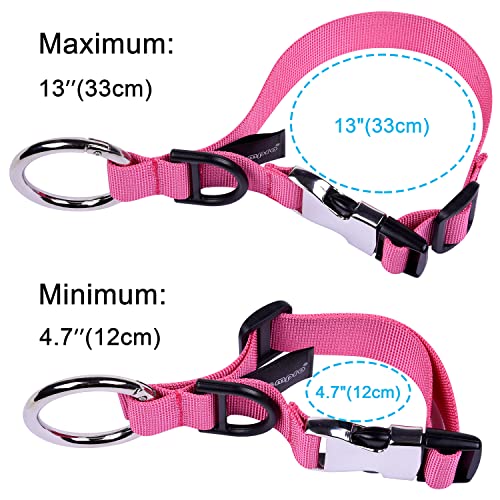 Image of Wisdompro Jacket Gripper Strap, Add a Bag Luggage Straps Baggage Suitcase Belts Travel Accessories with Hook and D-Ring - Make Your Hands Free, Easy to Carry Your Extra Bags - Hot Pink