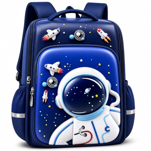 Umadiya 3D Stylish Backpack for School Kids, 3D Astronaut School Bag - Image 2