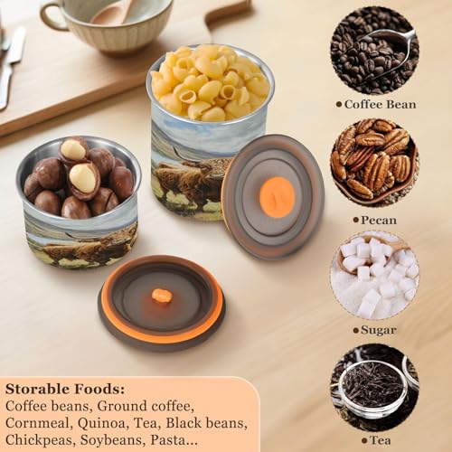 Contenedor hermético de acero inoxidable para café 900 ml miniatura 5