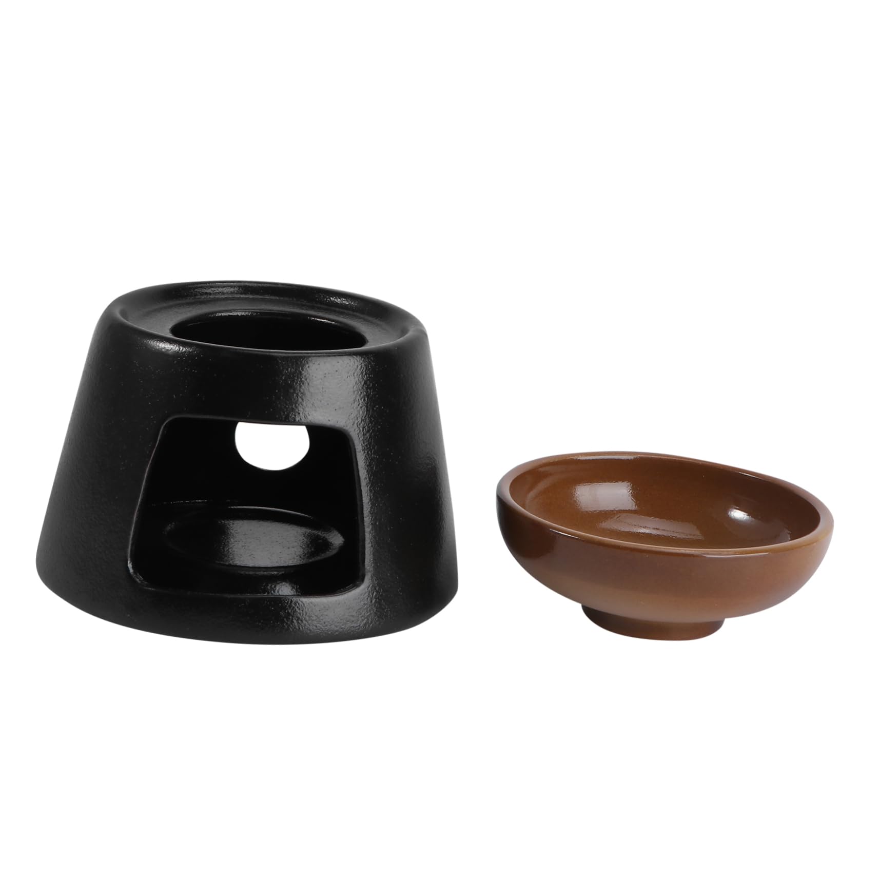 Luxshiny Natural Ceramic Tea Warmer Tea Pot Wax Heater Stovetop Ideal for Office Home Parties