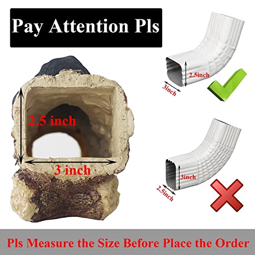 Outdoor Statue For Downspout Extension, Curious Bear Shape Downspout Diverter Garden Decorative, Whimsical Full Color Downspout Gutter Extender For Yard, Lawn, Patio, Fittting Downspout Up To 3”X2.5” #TOP1