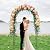 Garden Arch, Outdoor Flower Garden Arch Trellis, Sturdy Steel Arbor for Climbing Plants, Wedding Decoration, 94" H x 55" W, Black