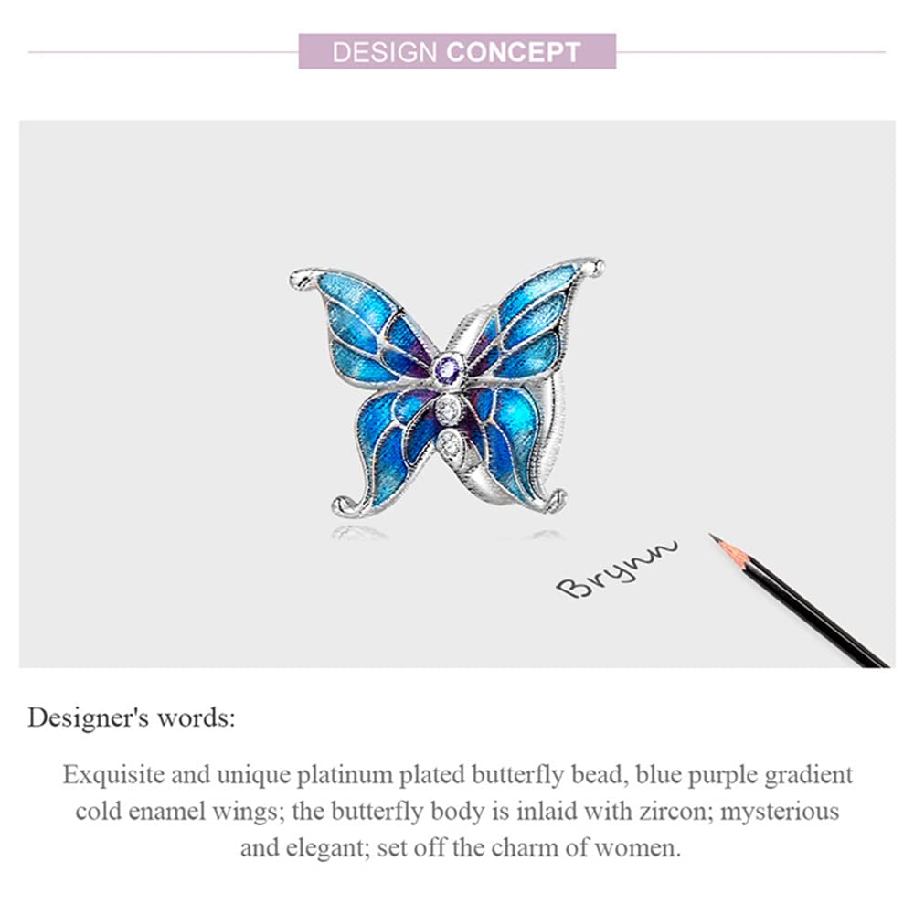 Wisiorek w kształcie motyla Charms ze srebra próby 925 Butterfly Charms Wisiorek Rzemiosło Charms do kolczyków Bransoletki Naszyjnik DIY Making