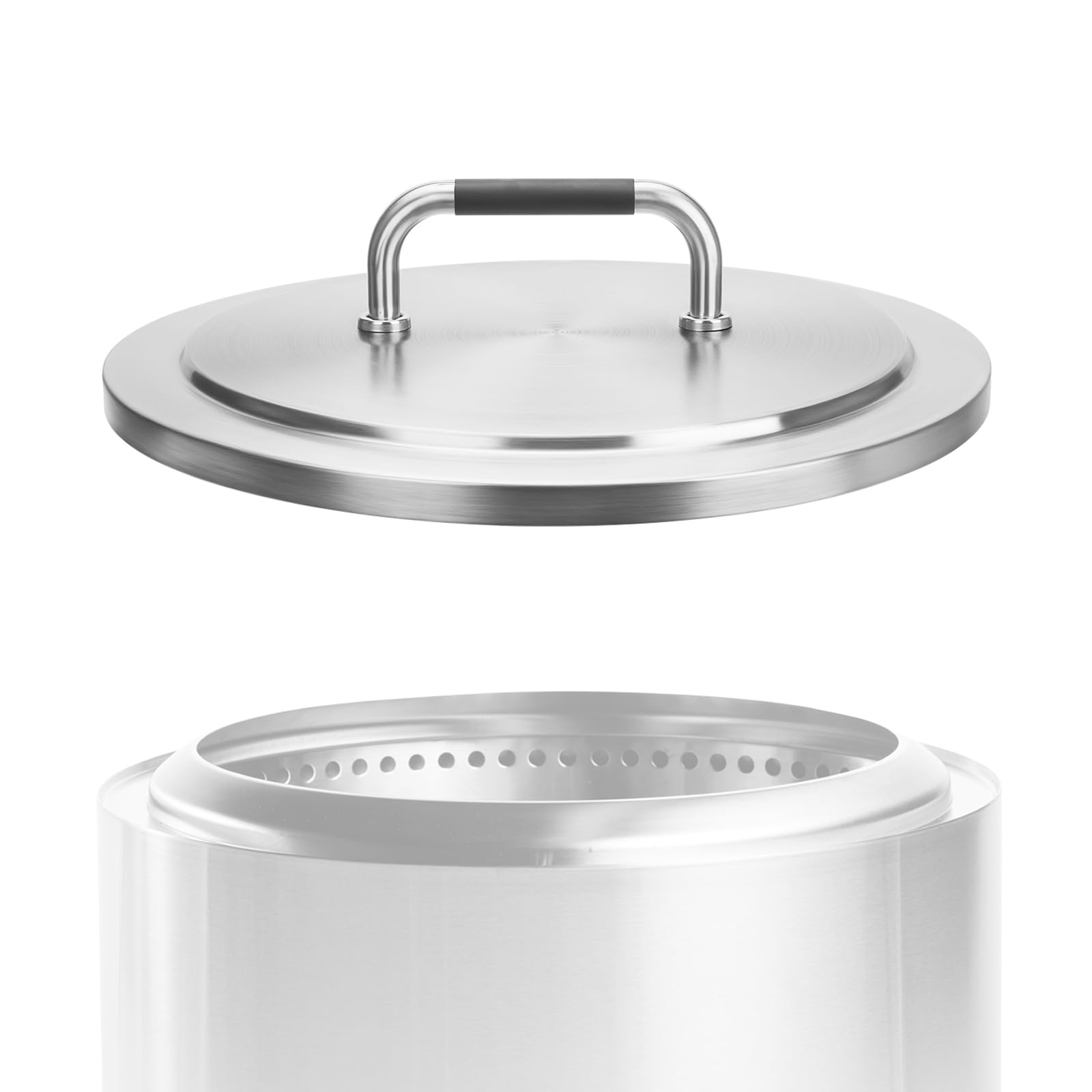 JCLMER Lid for Solo Stove Bonfire, 19.5" Stainless Stee Fire Pit Cover for Solo Stoves Bonfire with Heat Resistant Handle,Firepit Round Lids for Outdoor and Camping Accessories, All-Weather Resistant