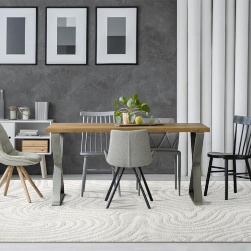 Geometric Cream Area Rug 5x7 for LUXE WEAVERS