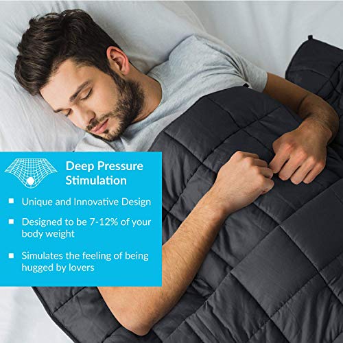 Bedsure Gewichtsdeken, 150 x 200 cm, therapiedeken voor volwassenen, ca. 7 kg verzwaarde deken gewichtsdekbed, voor… - Image 5