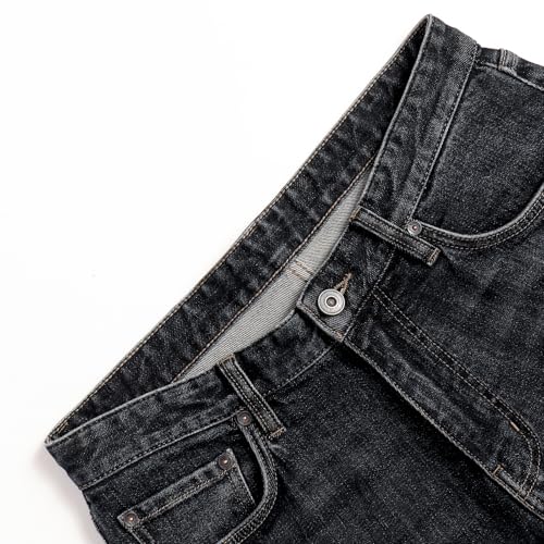 Men's Relaxed Straight Fit Stretch Jeans Mid-Rise Fashion Comfort Flex Denim3