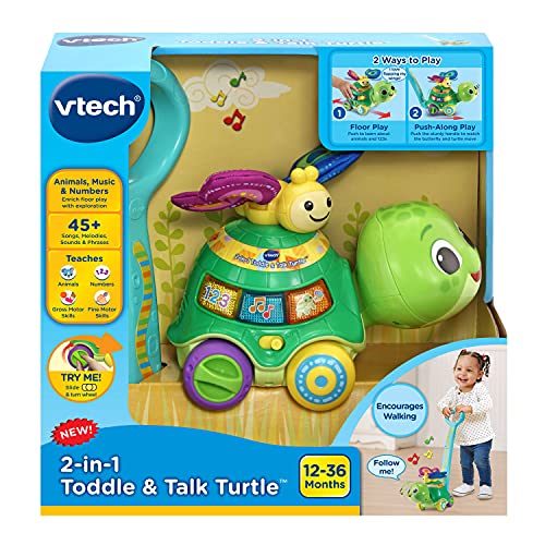 Tortue interactive VTech 2-in-1 Toddle and Talk Turtle en plastique vert - 7