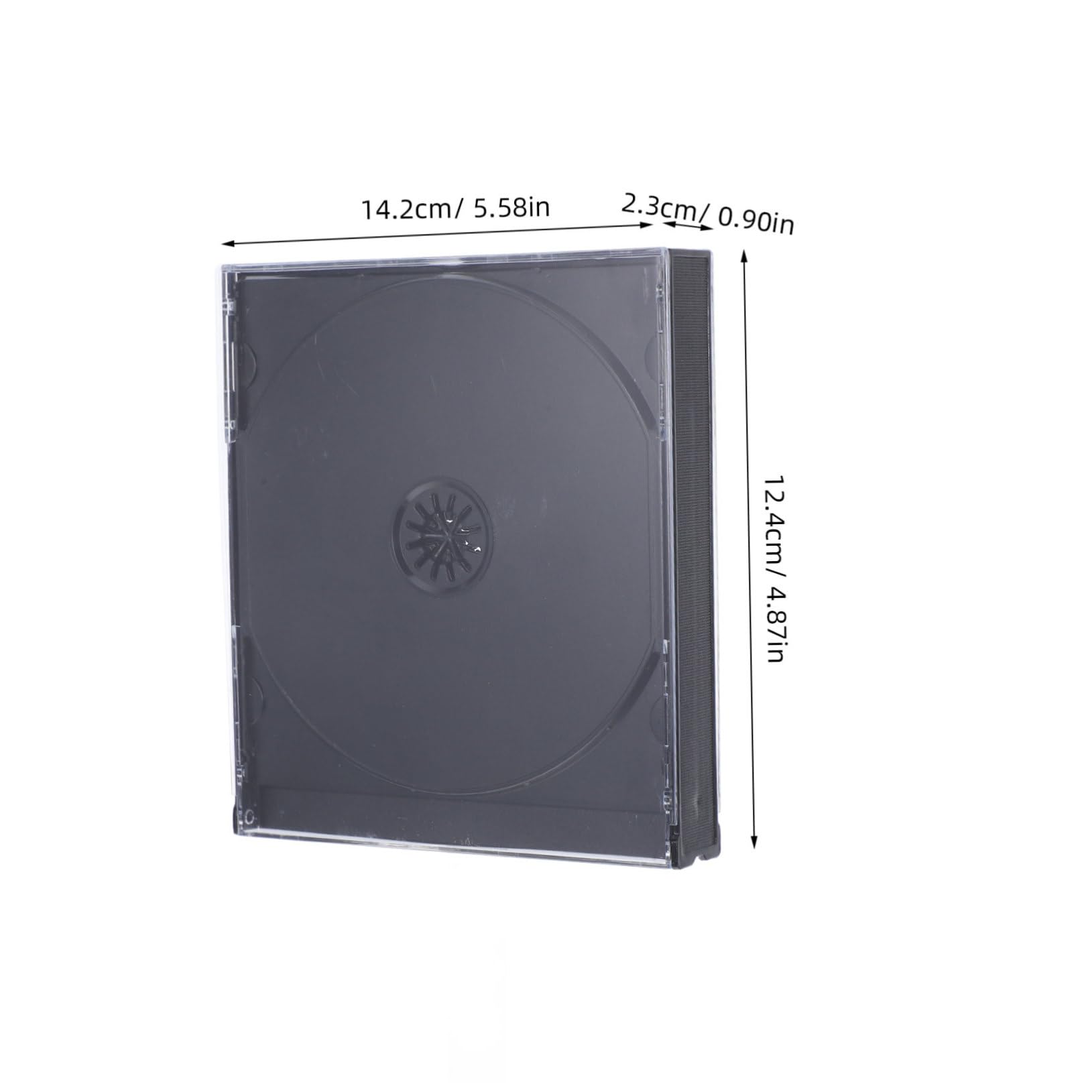 BUTIFULSIC 2pcs Portable Dvd Holders Transparent Plastic CD Storage Boxes Compact and Lightweight CD Organizer Protective Case for Secure and Organized Media Storage for Home and Travel Use