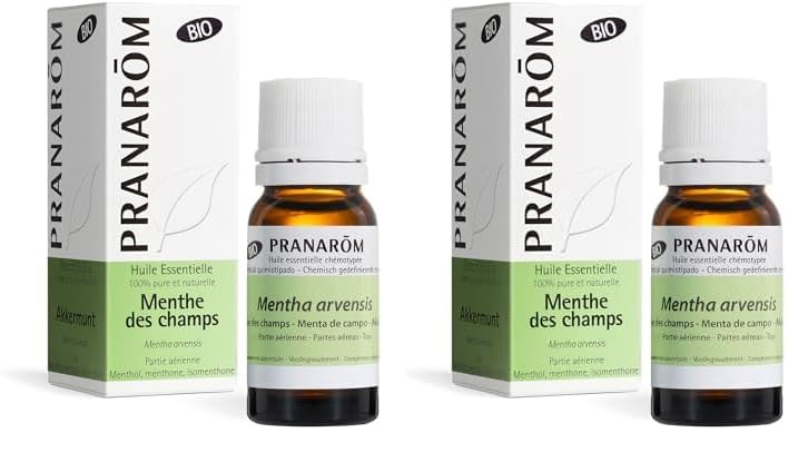 PRANAROM - Menta de Campo Bio - Aceite Esencial Quimiotipado - Digestión - Puro y Natural - HETC - 10ml (Paquete de 2)