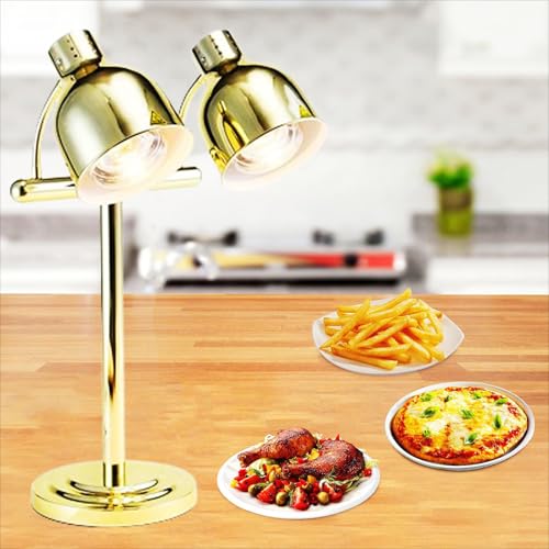 HmLotd Lampada scaldavivande, Lampada Termica per Catering, Regolazione dell'angolo a Tutto Tondo, con Fori di dissipazione del Calore, Base in Acciaio Inossidabile per Cucina del Ristorante