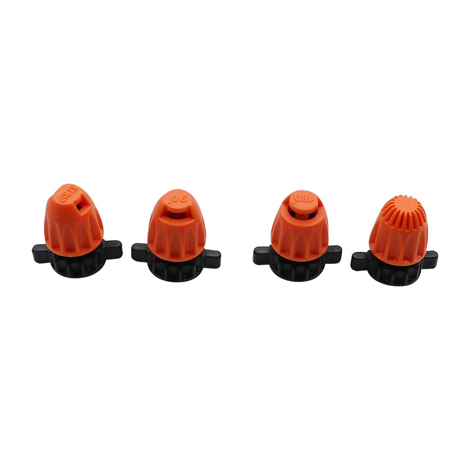 Sistema di irrigazione for irrigazione a prato da giardino 200 pezzi di ugello a rifrazione a striscia filettata da 4 mm Angolo di spruzzo 90/180/360 Sprinkler for irrigazione a goccia da giardino ( C