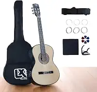Violão Clássico Acústico 38” para Iniciantes - Kit Completo