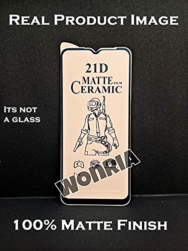 Image of WonRia Matt Screen Guard Protector Vivo T1 Smartphone Matte Ceramic Fully Flexible Screen Protector Guard With Edge To Edge Full Screen Coverage Cover-(It's Not Glass)
