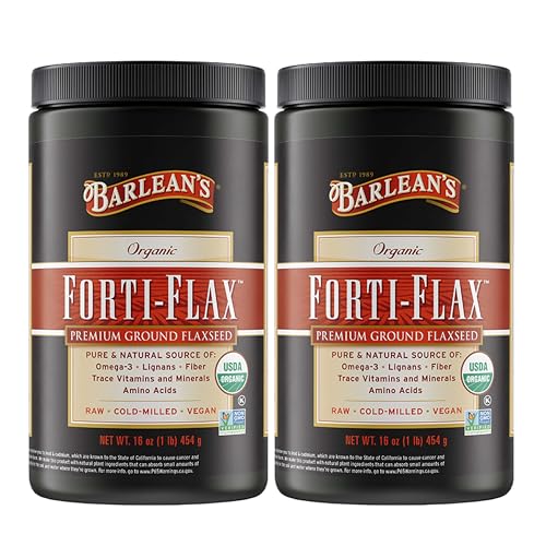 Barlean's Forti-Flax Organic Ground Flaxseed, 16oz 2-Pack