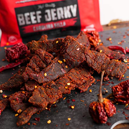 Image of Wicked Cutz Carolina Killa Super Spicy Beef Jerky, 27g Protein Per Bag, Tender & Easy to Chew Alternative to Beef Sticks with Carolina Reapers, USA Made High Protein Carnivore Snacks (2 Bags)