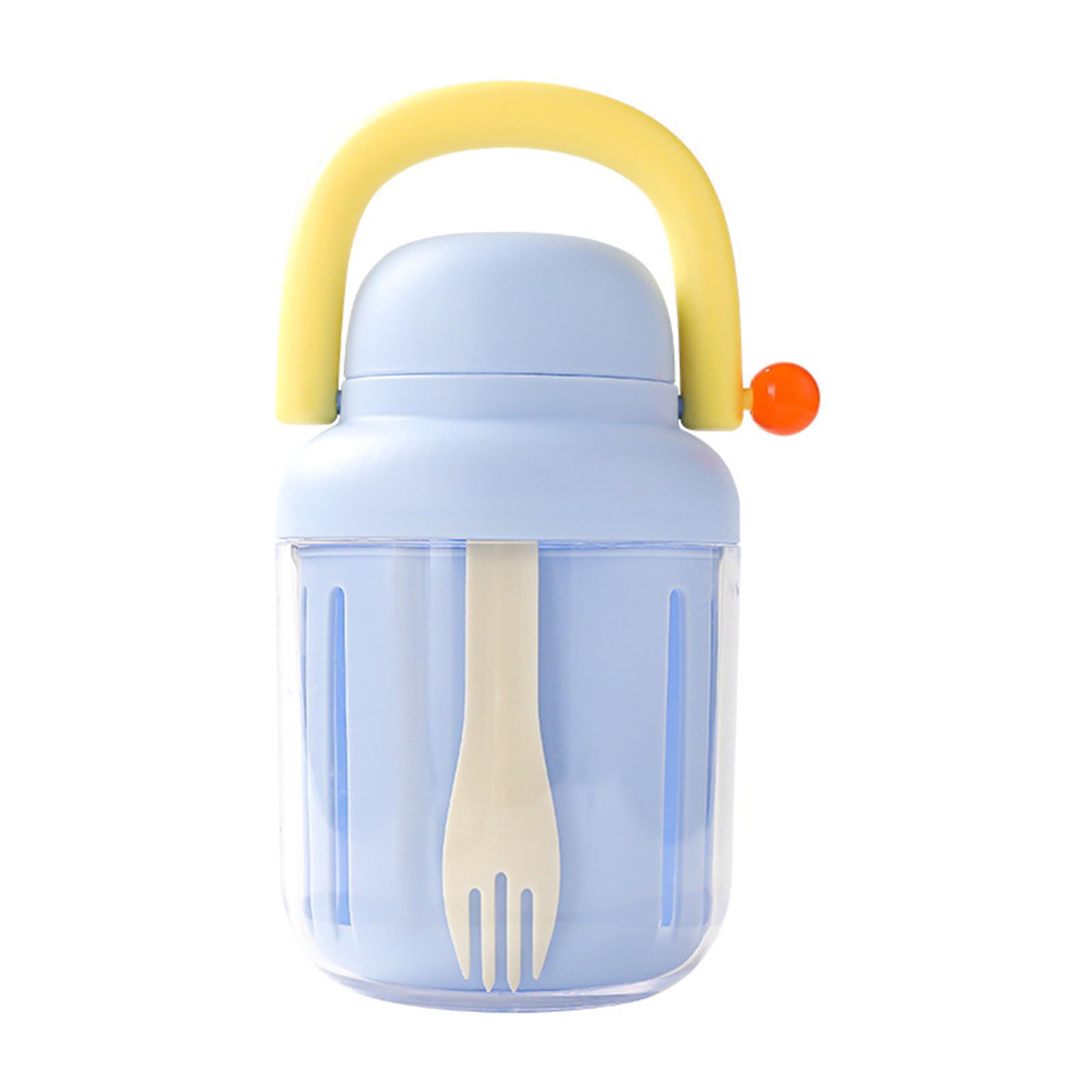Tsophreniq Space Saving Lunch Shaker with Fork Meal Preparation Container Portable Breakfast Salad Cup for Gym Enthusiasts Portable Double Layer Salad Container