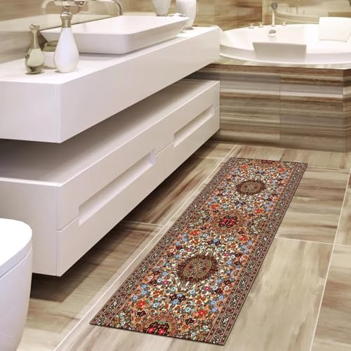 Alfombra de pasillo lavable para proteger el suelo de madera con base antideslizante 4