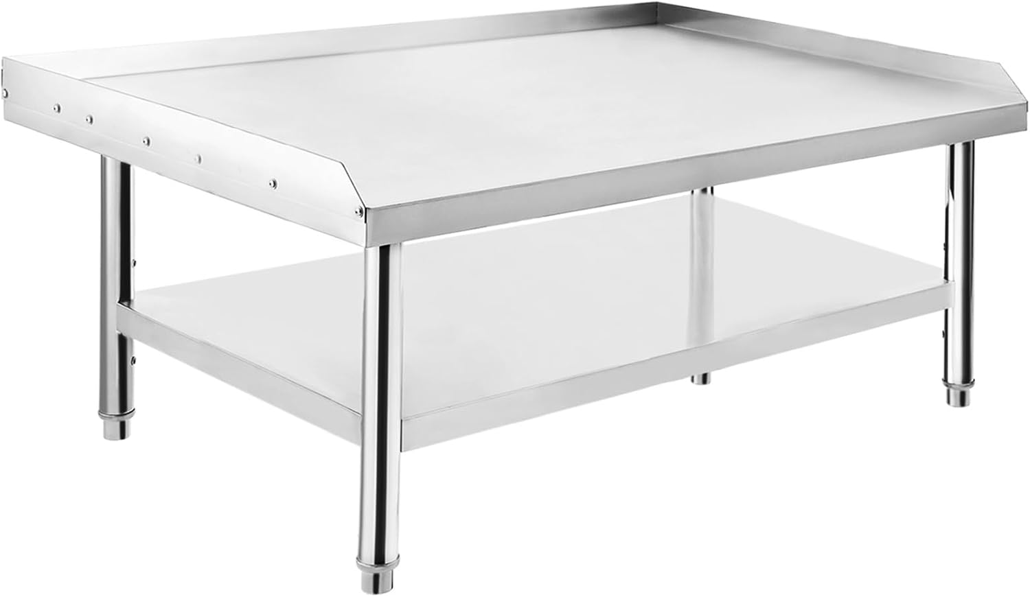 GAOMON SK-3628 Stainless Steel, 36 x 28 x 24 inch Adjustable Storage Undershelf, Equipment Stand Grill Table, for Hotel, Home, Commercial Restaurant Kitchen, 36" x 28" x 24", Silver