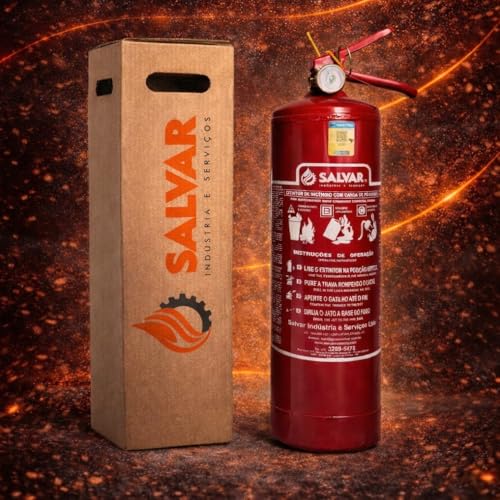 Extintor de Incêndio ABC 6 Kg, Validade 5 Anos, Classificação 4A-40BC, Inluso Placa de Sinalização e Suporte