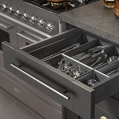 Image of Probrico 5 Pack|Brushed Nickel T Bar Cabinet Pulls Stainless Steel Kitchen Cabinet Drawer Handles, 6-1 /3 inch Hole Centers, Euro T Bar Pulls
