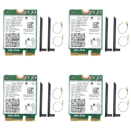 Tarjeta WiFi 9560NGW M.2 Módulo de Red M.2 CNVi con Antenas para PC