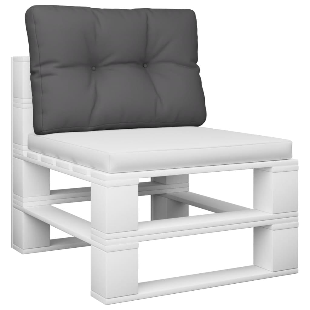 Cuscino per pallet antracite con imbottitura in fibra cava per mobili in pallet da esterno come cuscino da seduta in poliestere nelle dimensioni 50x40x12 cm