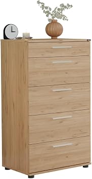 Trendline 5 Drawer Dresser - Florida Oak 60x108x44 cm