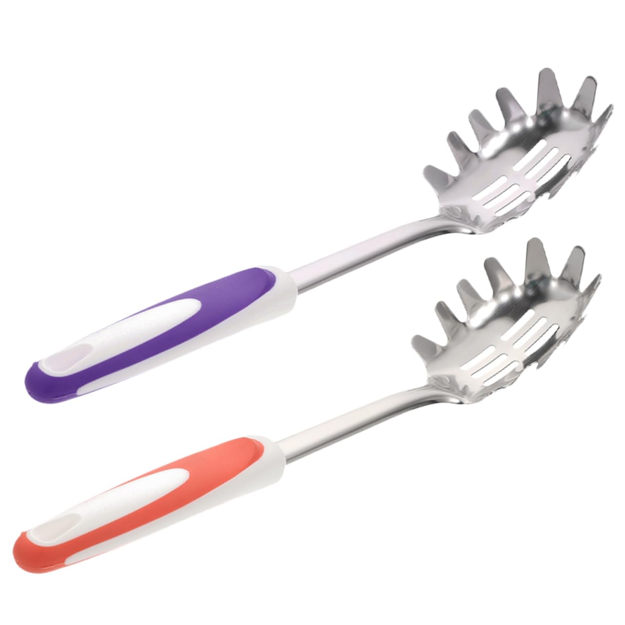 FUNOMOCYA 2pcs Noodle Spoon Spaghetti o Kitchen Gadget Noodle Filter Punch Ladle Pasta Scooper with Handle Noodle Ladle Sink Colander Ladle Strainer Pasta Server Noodle Server Pasta Spoon Pp