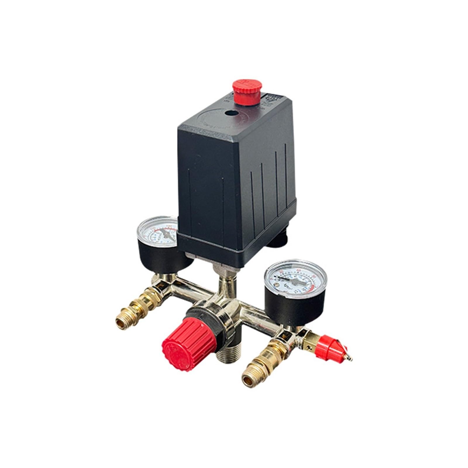 Poahncu One Color Pressure Regulator, 2Pcs Pressure Switch, Air Compressor Controller 20A 220V, Pump Assembly 0.5-0.8Mpa 5-8Bar 90-120Psi,For Spray Gun