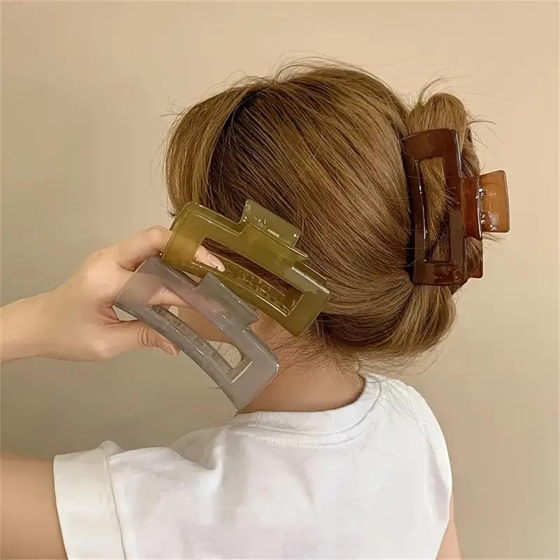 hair accessories for woman - 4pc Hair Claw Clips Large Hair Clips for Women Jelly Clip hair clutcher for women Hair Clip for Girls Hair Accessories hair clips for girls women gift