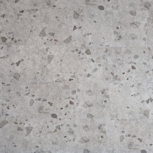 Image of Allure Luxury Vinyl Tile Flooring, 22 Mil Wear Layer, Galaway Grey Concrete Terrazzo 12 inch x 24 inch, 6.5mm Thick Vinyl Tiles with Click and Lock Installation, 24 Boxes 565.44 sq ft.