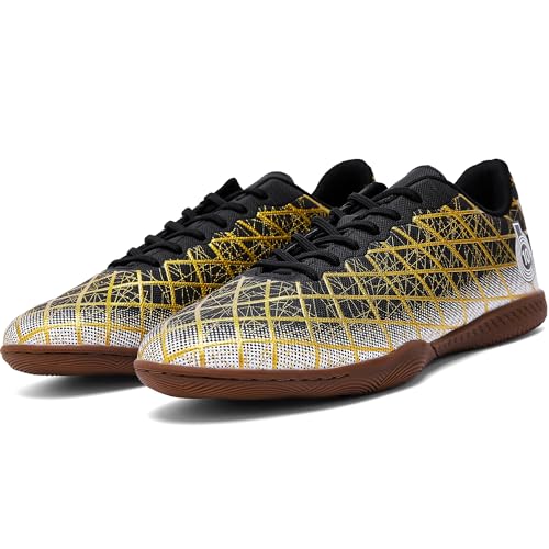 Men's Indoor Soccer Shoes Unisex Futsal Traine Sneaker for Training Flat Outsole