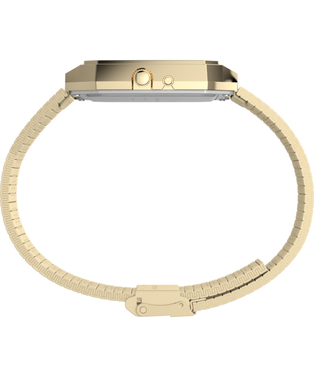 Timex Herren Analog-Digital Quarz Armbanduhr mit einem Edelstahlarmband Q Timex Reissue