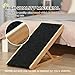 Adjustable Height Pet Ramp for Medium & Large Dogs - 4-Level Foldable Dog Ramp for Cars, Beds, Furniture - Anti-Slip Surface, No Assembly Needed, Supports Up to 165lbs (Black, Pine Wood)
