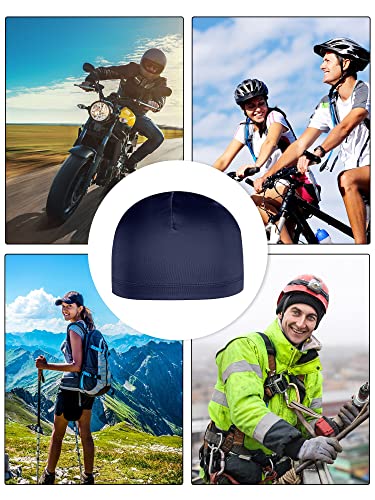 Image of Boao 6 Pieces Cooling Skull Caps Helmet Hard Hat Liner Sweat Wicking Running Beanie Cycling for Men Women