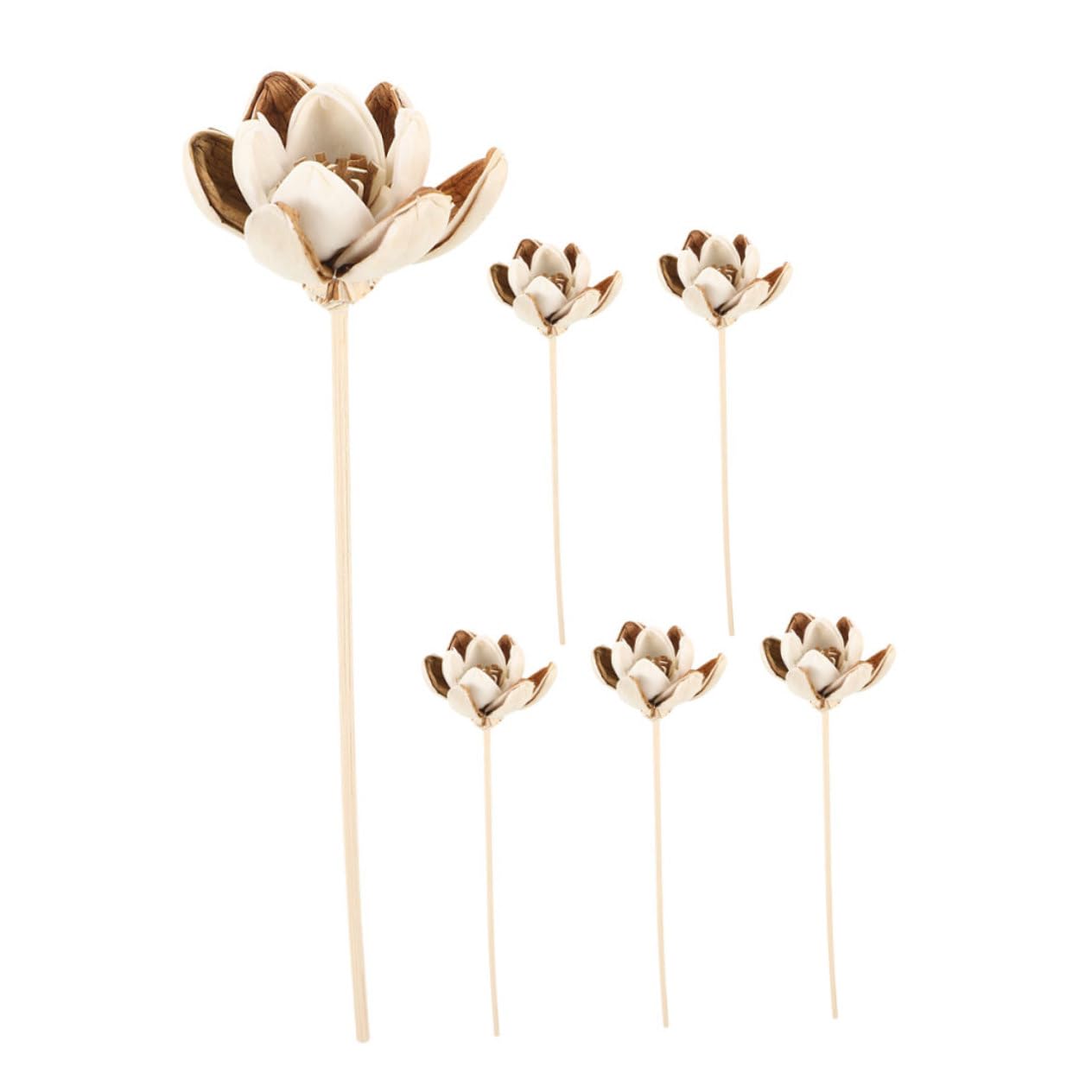 HOMSFOU 6pcs Rattan Diffuser Sticks Faux Flowers for Fragrance Home Decor for Bedrooms Offices and Living Spaces Consistent Scent Release Natural Material
