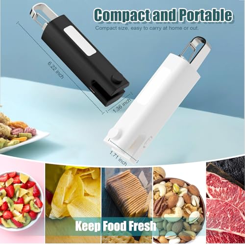 Image of 4 in 1 Mini Bag Sealer, Bag Sealer Heat Seal with Cutter, USB C Rechargeable Chip Bag Sealer Heat Seal, Portable Bag Resealer for Plastic Bags Snacks & Food Storage, Pure White